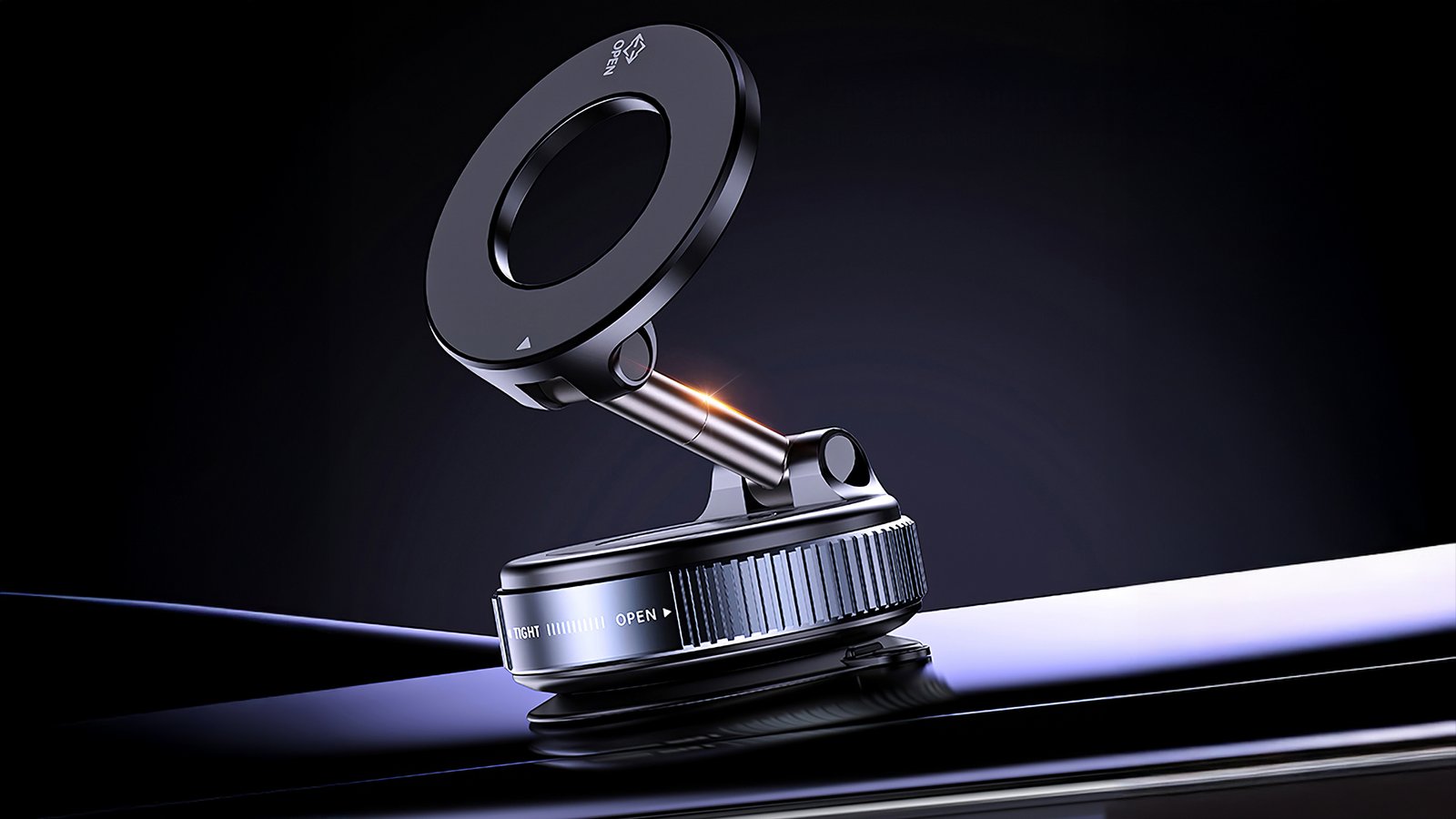 BLISSJU Vacuum Magnetic Car Phone Holder Foldable Mount