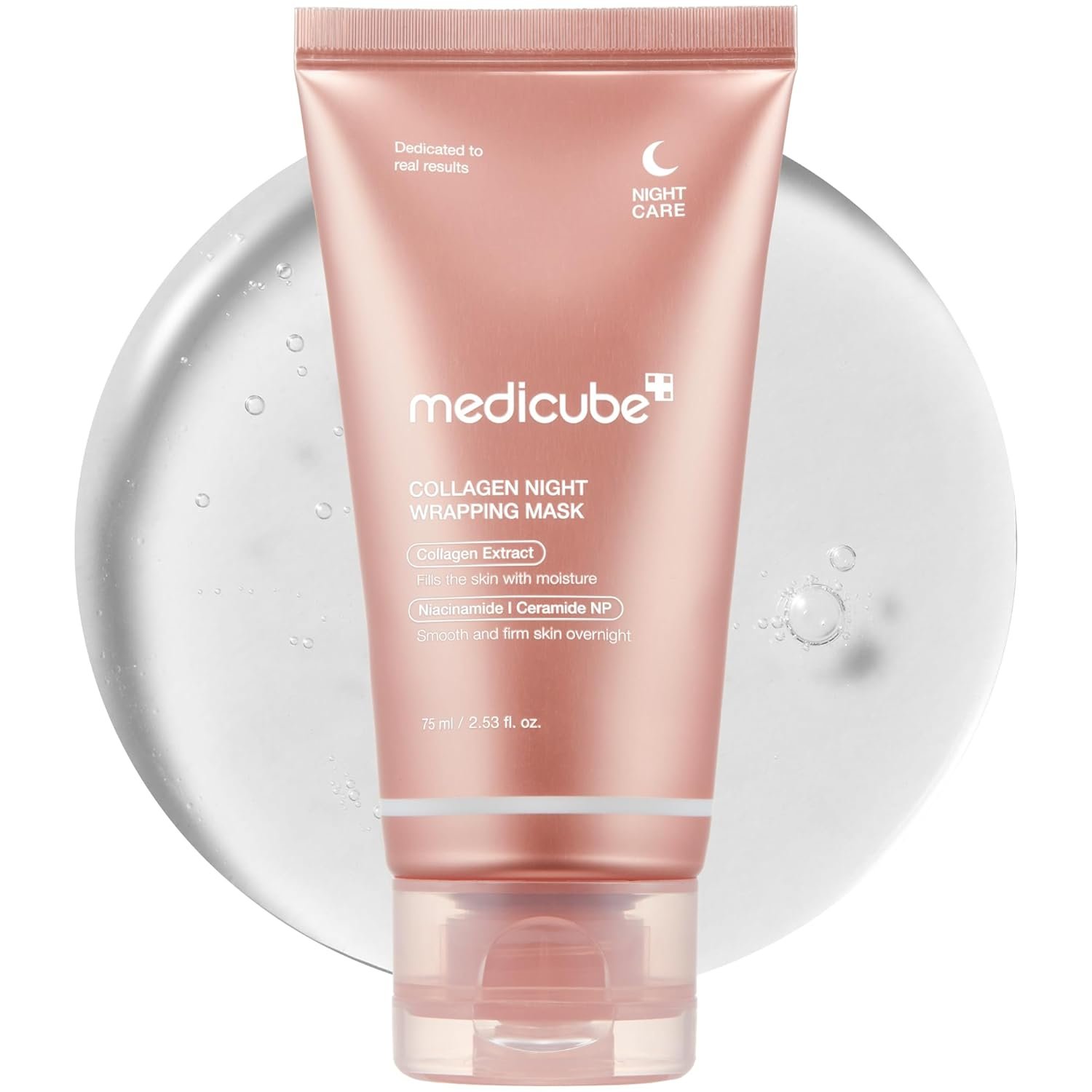 medicube Collagen Night Wrapping Mask tube – overnight peel-off face mask for hydration and elasticity