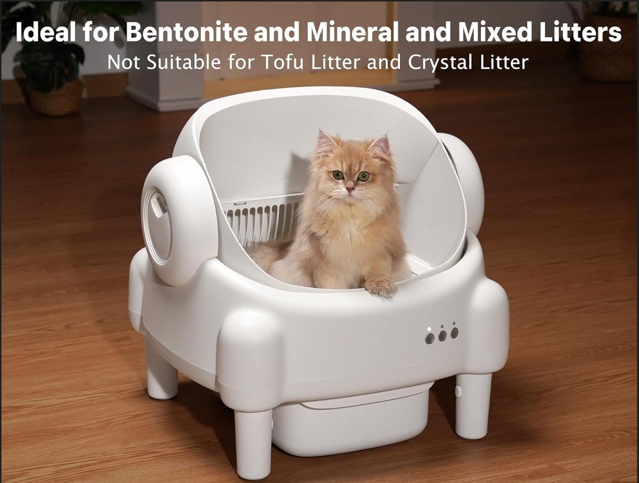 Smart Cat Litter Box comparison featuring two premium self-cleaning litter boxes with odor control and app habit tracking.